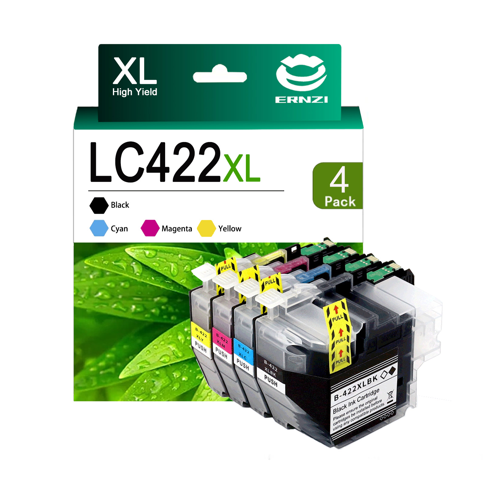 For HP LC422XL Ink Cartridges Work for Brother MFC-J5340DW MFC-J5345DW MFC-J5740DW MFC-J6540DW Printers