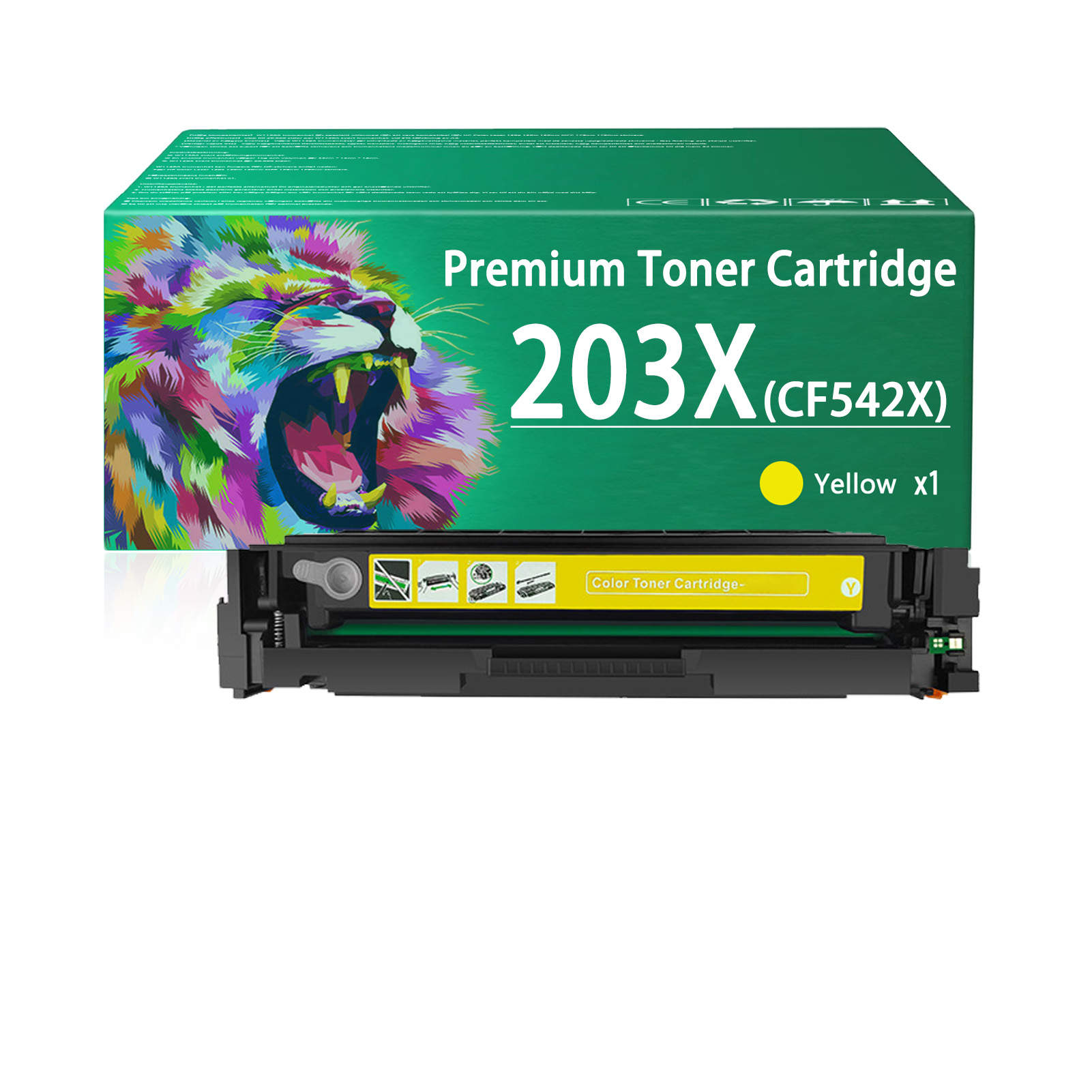 For HP 203X CF540X CF541X CF543X CF542X Toner Cartridge Work for HP LaserJet Pro M254dw M254nw M280nw M281fdw M281fdn Printers