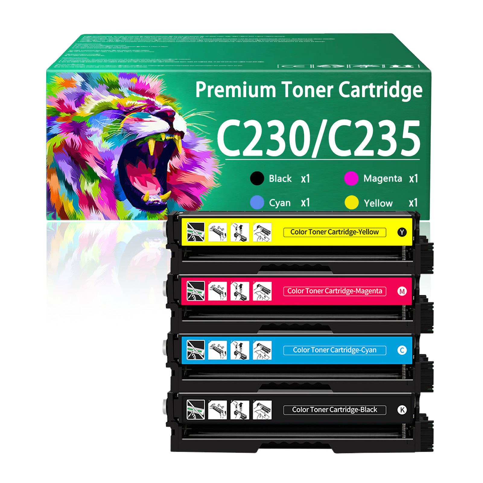 For Xerox C230 C235 006R04391 006R04392 006R04393 006R04394 Toner Cartridge Work For Xerox C230 C235 Printers