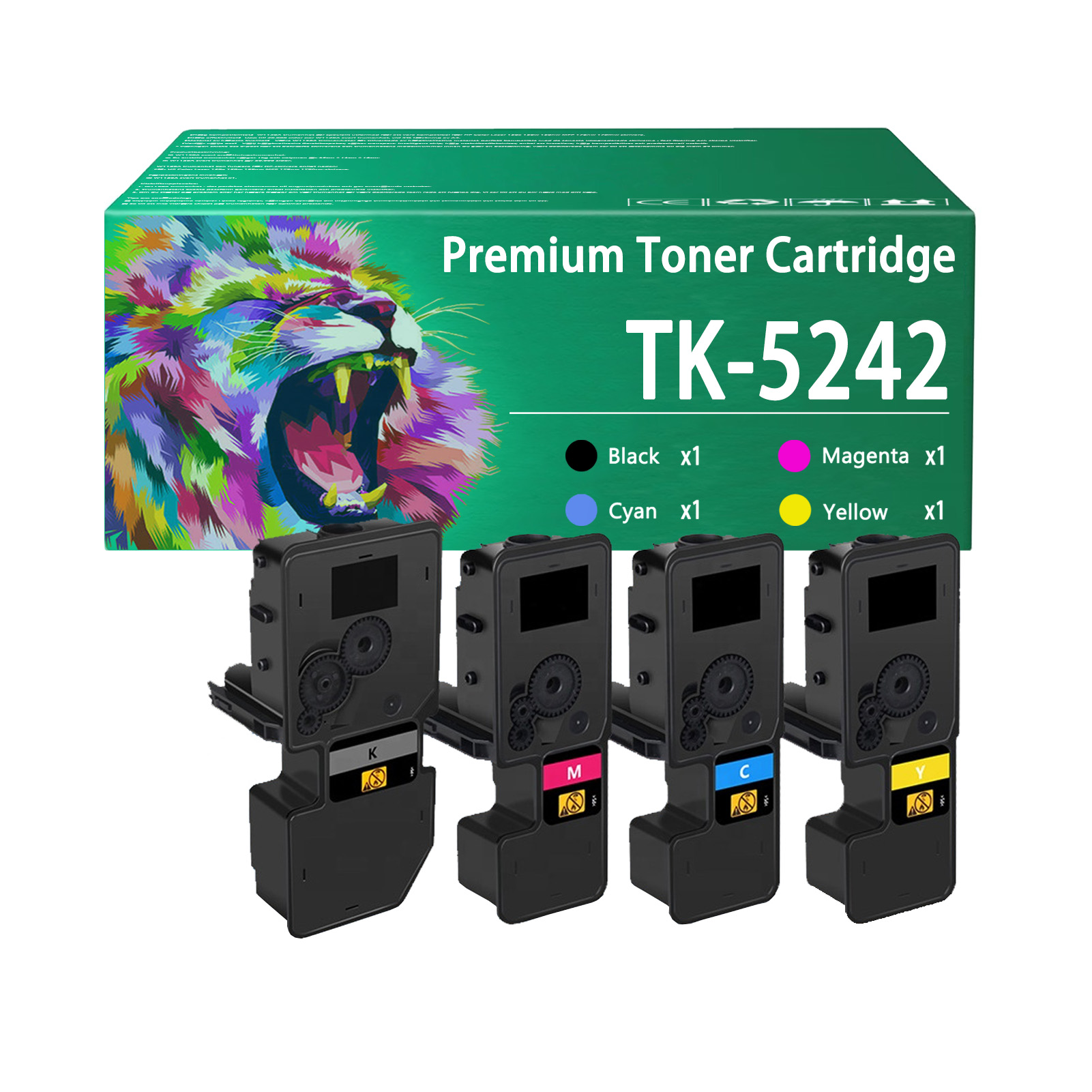 For Kyocera TK5242 Toner Cartridges Work for Kyocera Ecosys P5026cdn P5026cdw M5526cdn M5526cdw