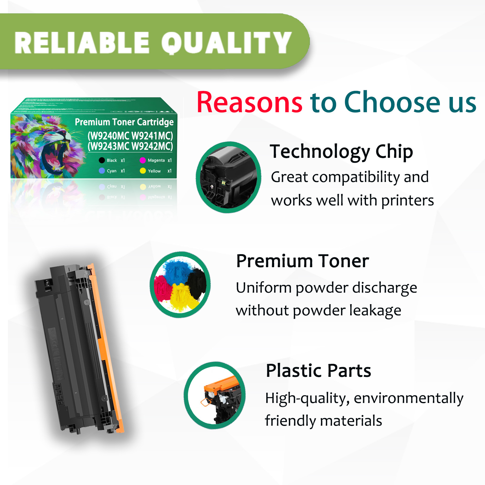 For HP W9240MC W9241MC W9243MC W9242MC Toner Cartridge Work for HP Laserjet Enterprise X55745dn Printers