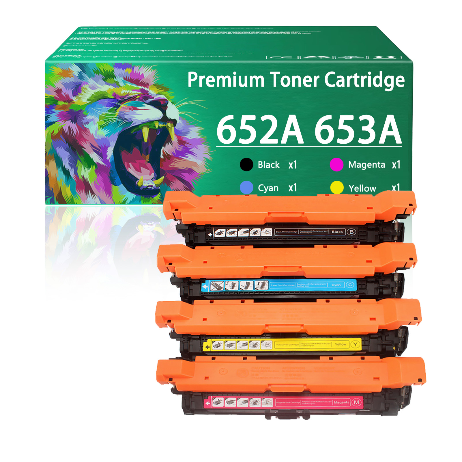 For HP 652A 653A CF320A CF321A CF323A CF322A Toner Cartridge Work for HP Color LaserJet Enterprise M651n M651dn M651xh Flow MFP M680z M680dn M680f Printers