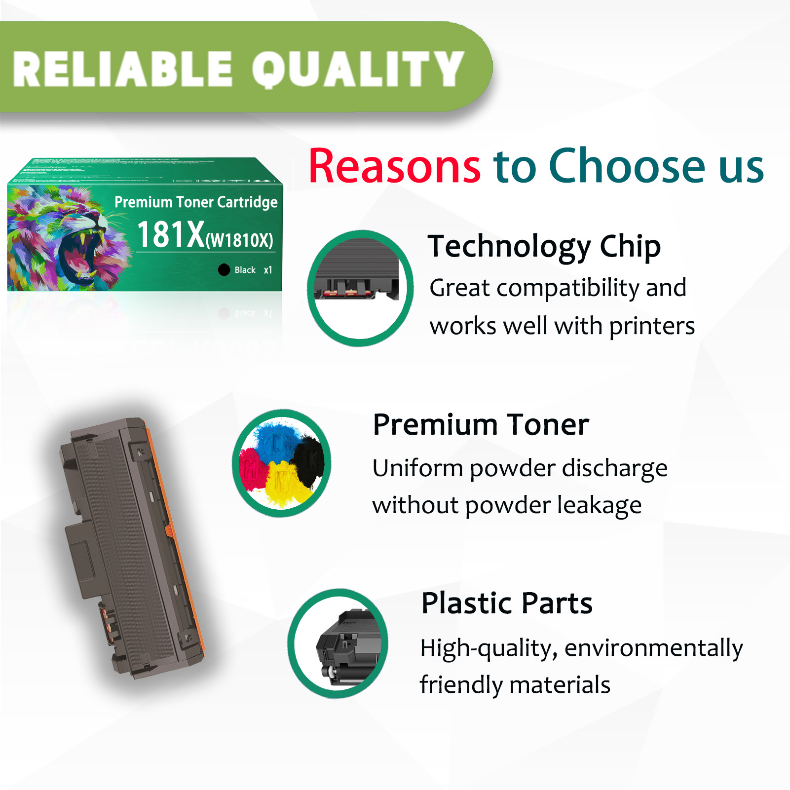 For HP 181X W1810X Toner Cartridges Work For HP Laser 303d MFP 323d 323sdn Printers