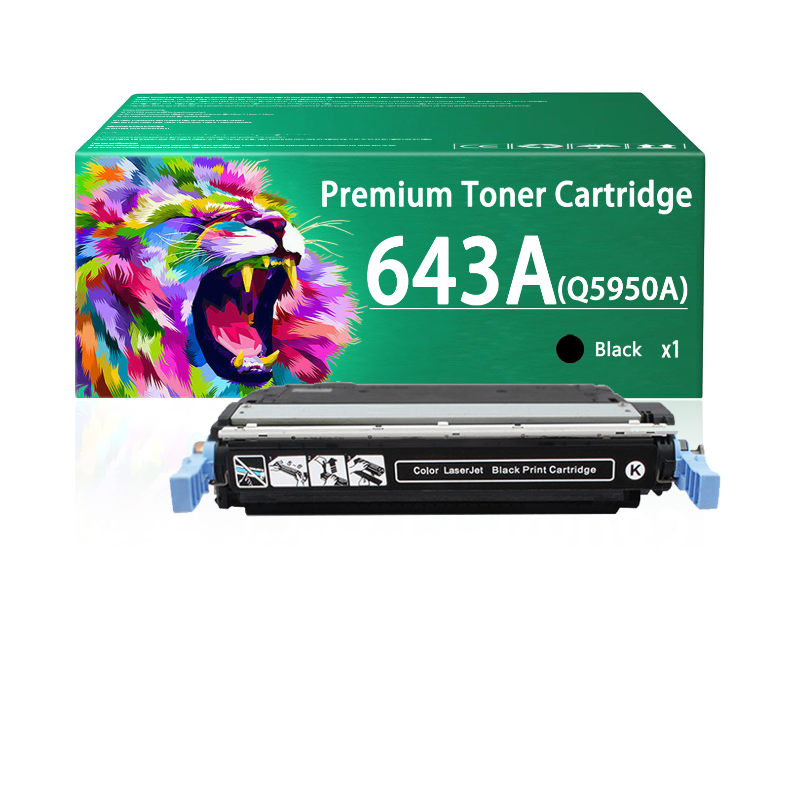 For HP 643A Q5950A Q5951A Q5953A Q5952A Toner Cartridge Work for HP Color LaserJet 4700 4700n 4700dn 4700dtn 4700ph Printers