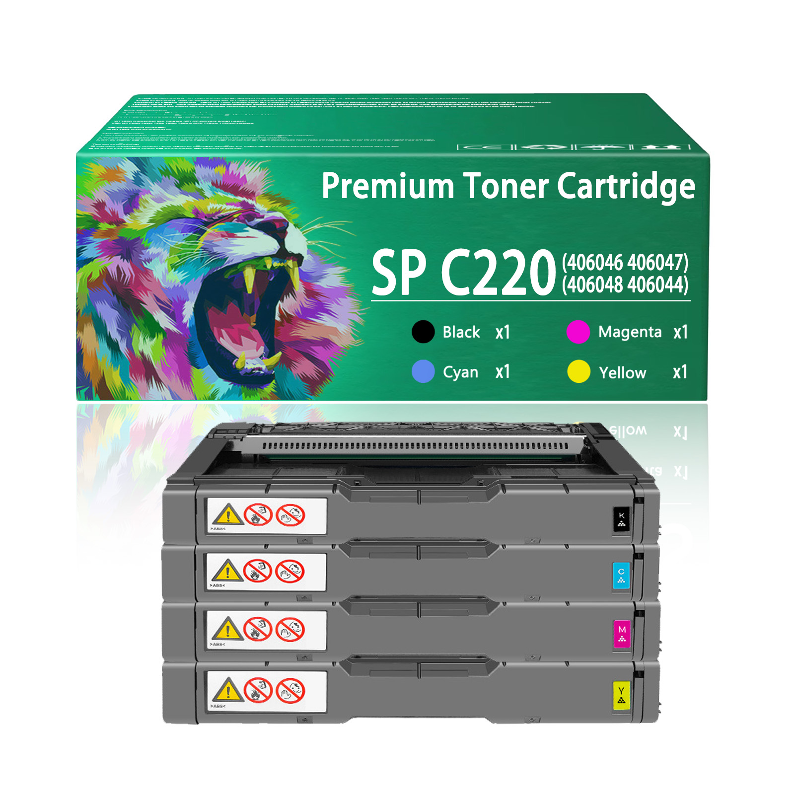 For Ricoh SP C220A 406046 406047 406048 406044 Toner Cartridge Work For Ricoh SP C220S C220N C221N C220DN C221SF C222DN C222SF C240SF C240DN Printers