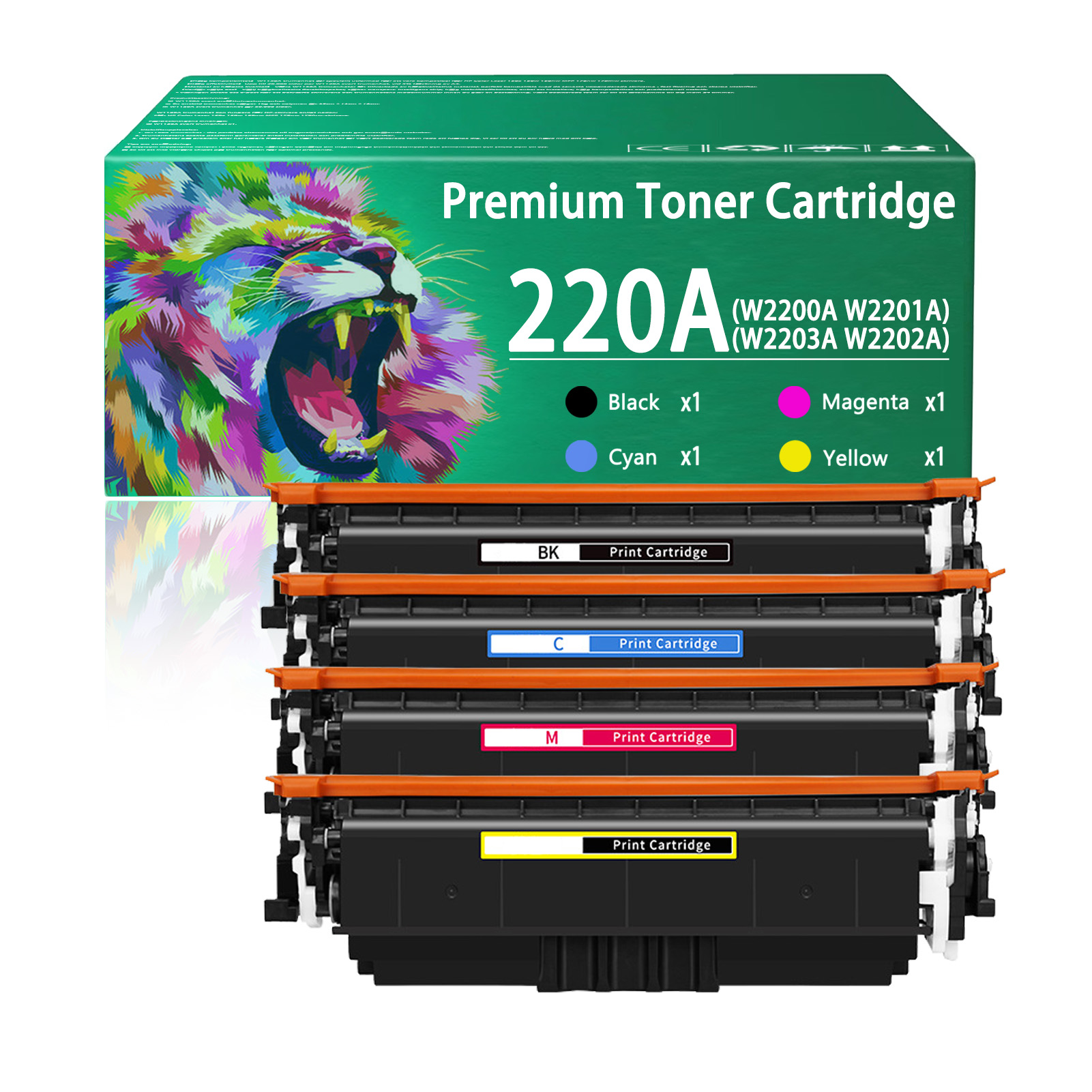 For HP 220A W2200A W2201A W2203A W2202A Toner Cartridge Work For HP Color LaserJet Pro 4202dw 4202dn MFP 4302fdw 4302fdw 4302dw 4302dn Printers