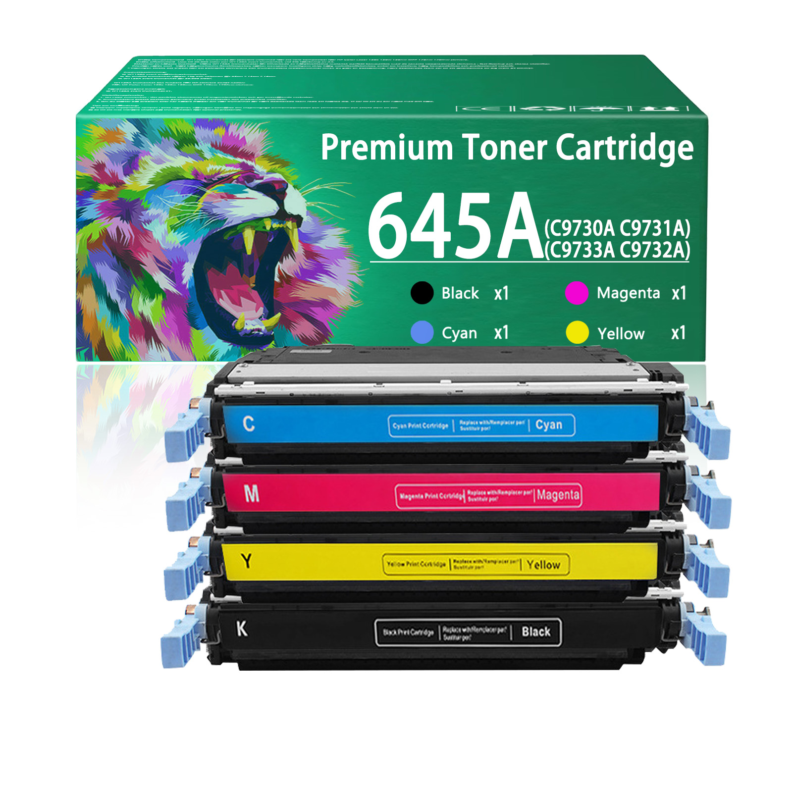 For HP 645A C9730A C9731A C9733A C9732A Toner Cartridge Work for HP Color Laserjet 5550 5550dn 5550n 5550dtn 5550hdn 5500 5500dn 5500n 5500dtn 5500hdn Printers