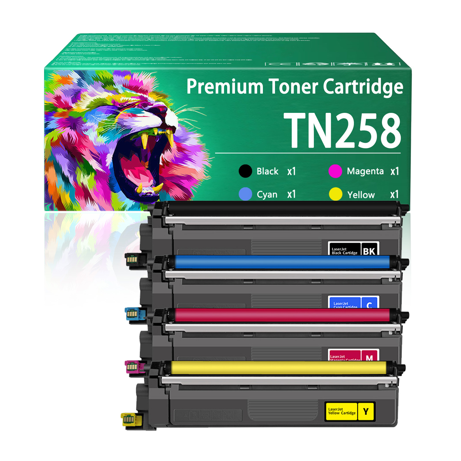 For TN258 Toner Cartridge Work For Brother HL-L8240CDW MFC-L8390CDW MFC-L8340CDW Printers