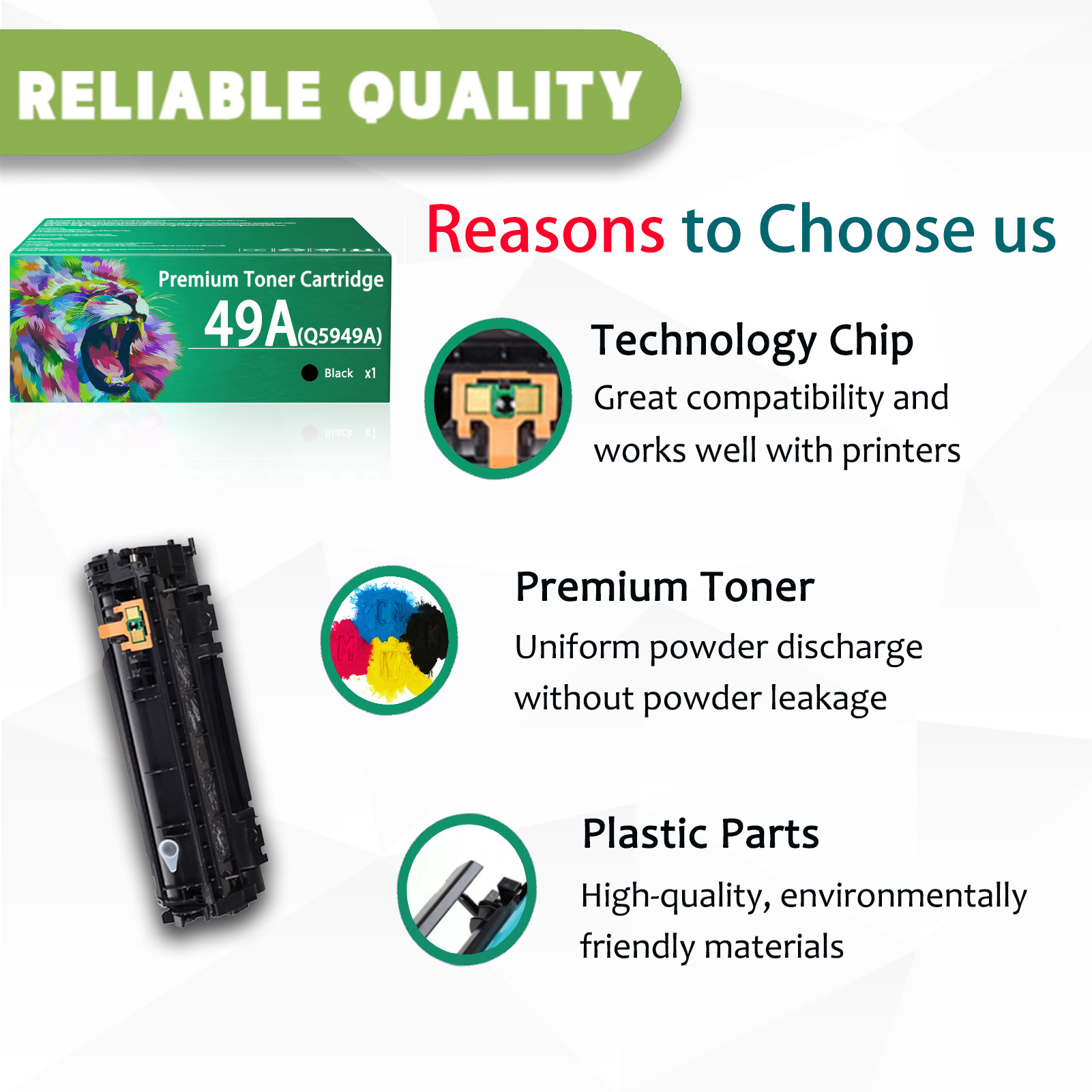 For HP 49A Q5949A Toner Cartridges Work For HP LaserJet 1320 1320n 1320nw 1320t 1320tn Printers