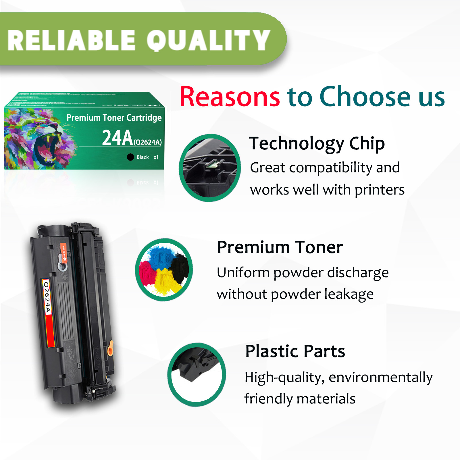 For HP 24A Q2624A Toner Cartridges Work For HP LaserJet 1150 1150N 1150DN 1150DTN 1150HDN Printers