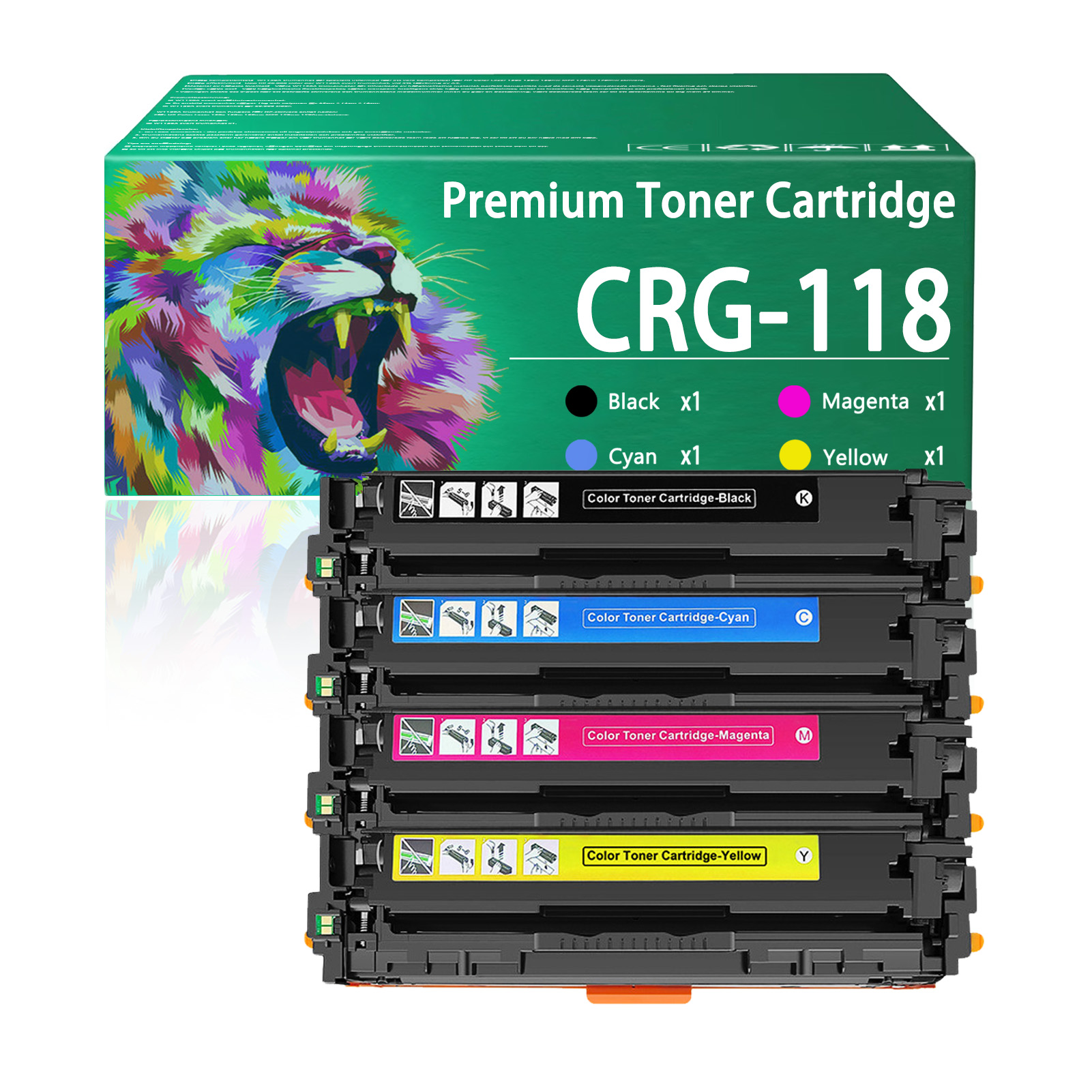 For Canon CRG118 118 CRG-118 Toner Cartridge Work for Canon Color imageCLASS MF8350Cdn MF8380Cdw MF8580Cdw MF726Cdw MF729Cdw MF726Cdw LBP7200Cdn LBP7660Cdn Printers