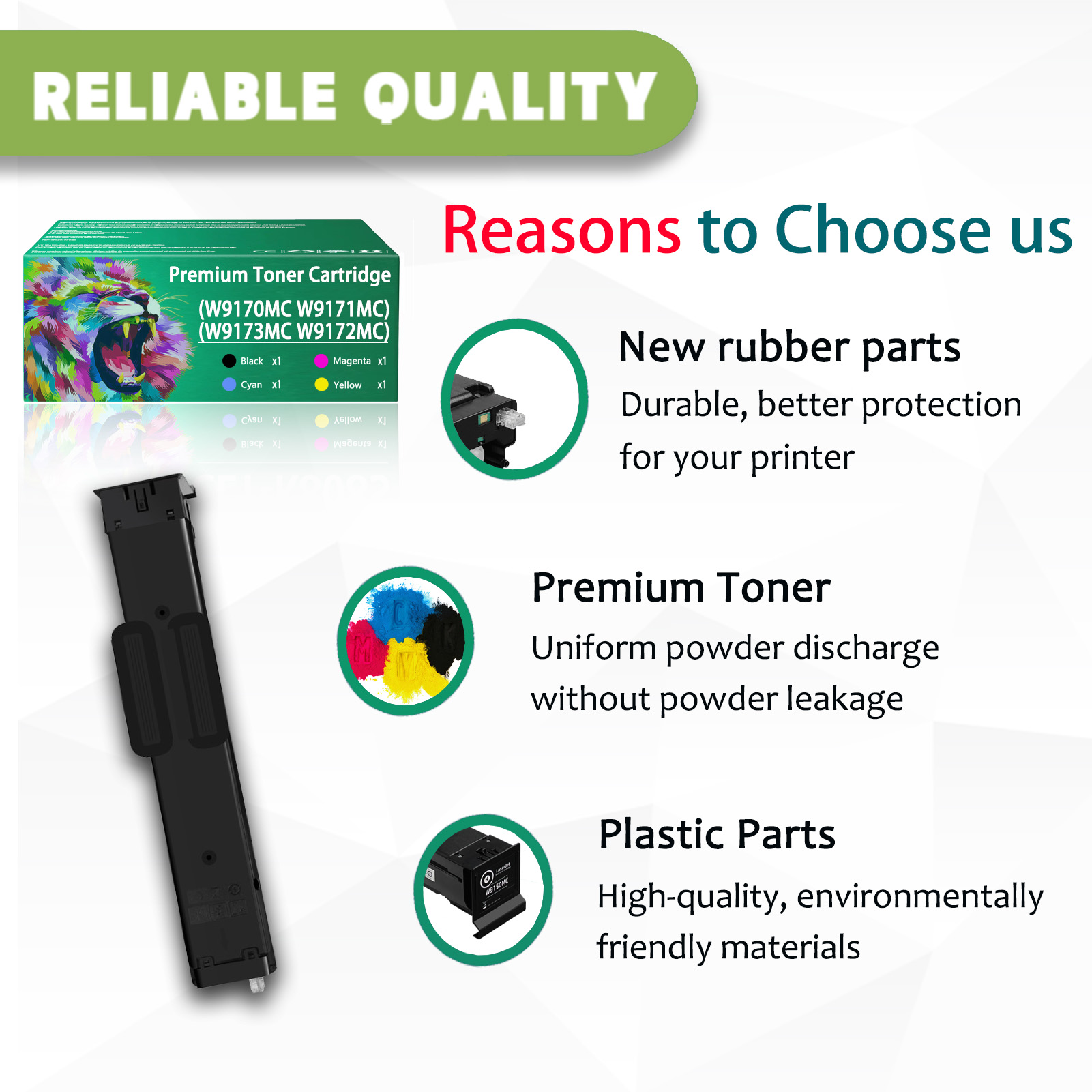 For HP W9170MC W9171MC W9173MC W9172MC Toner Cartridge Work for HP Color LaserJet Managed MFP E87740dn E87750dn E87760dn E87770dn Flow MFP E87740z E87750z E87760z E87770Z Printers