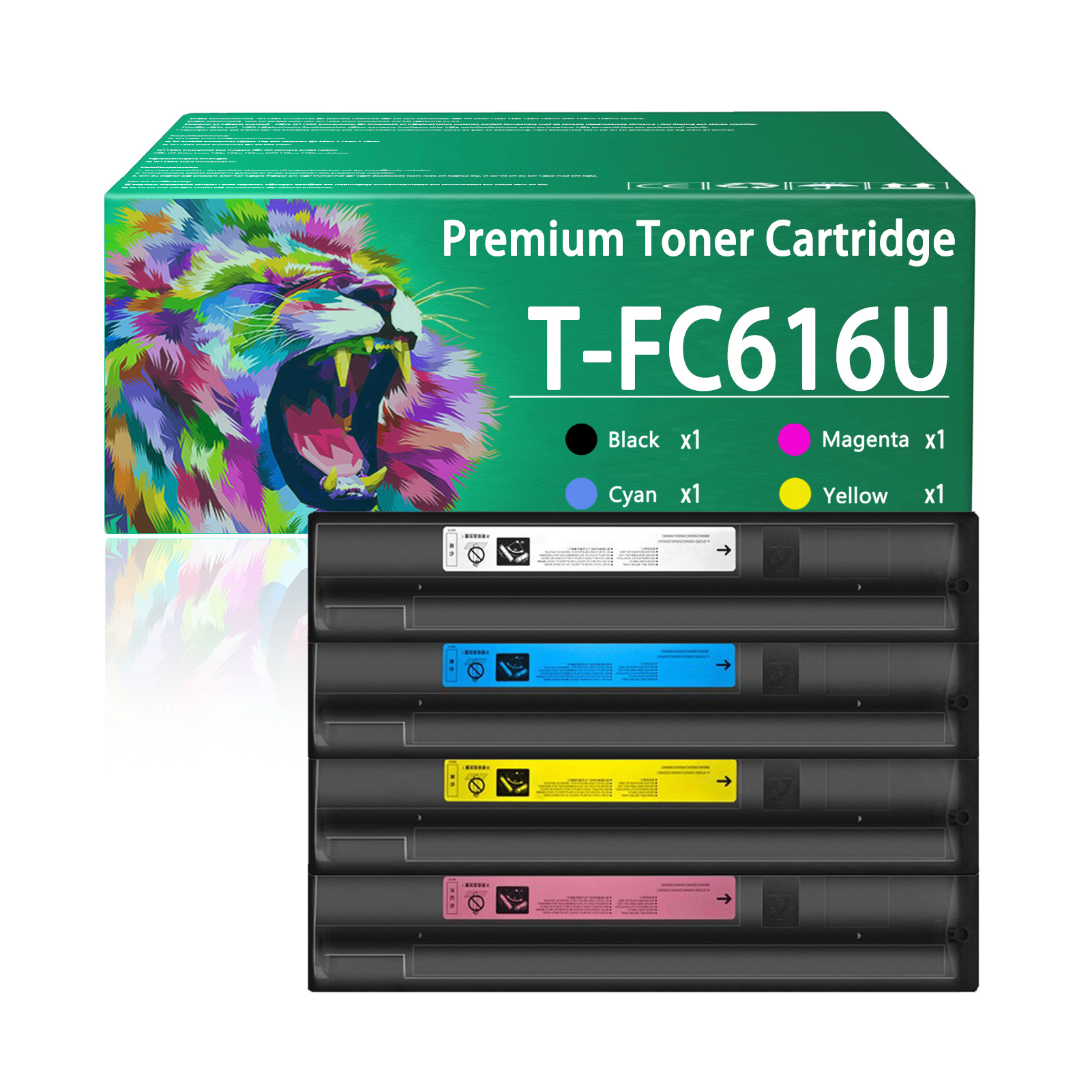 For Toshiba T-FC616U T-FC616-K T-FC616-C T-FC616U-M T-FC616U-Y Toner Cartridge Work For Toshiba 5516AC 5516ACT 6516AC 6516ACT 7516AC 7516ACT Printers