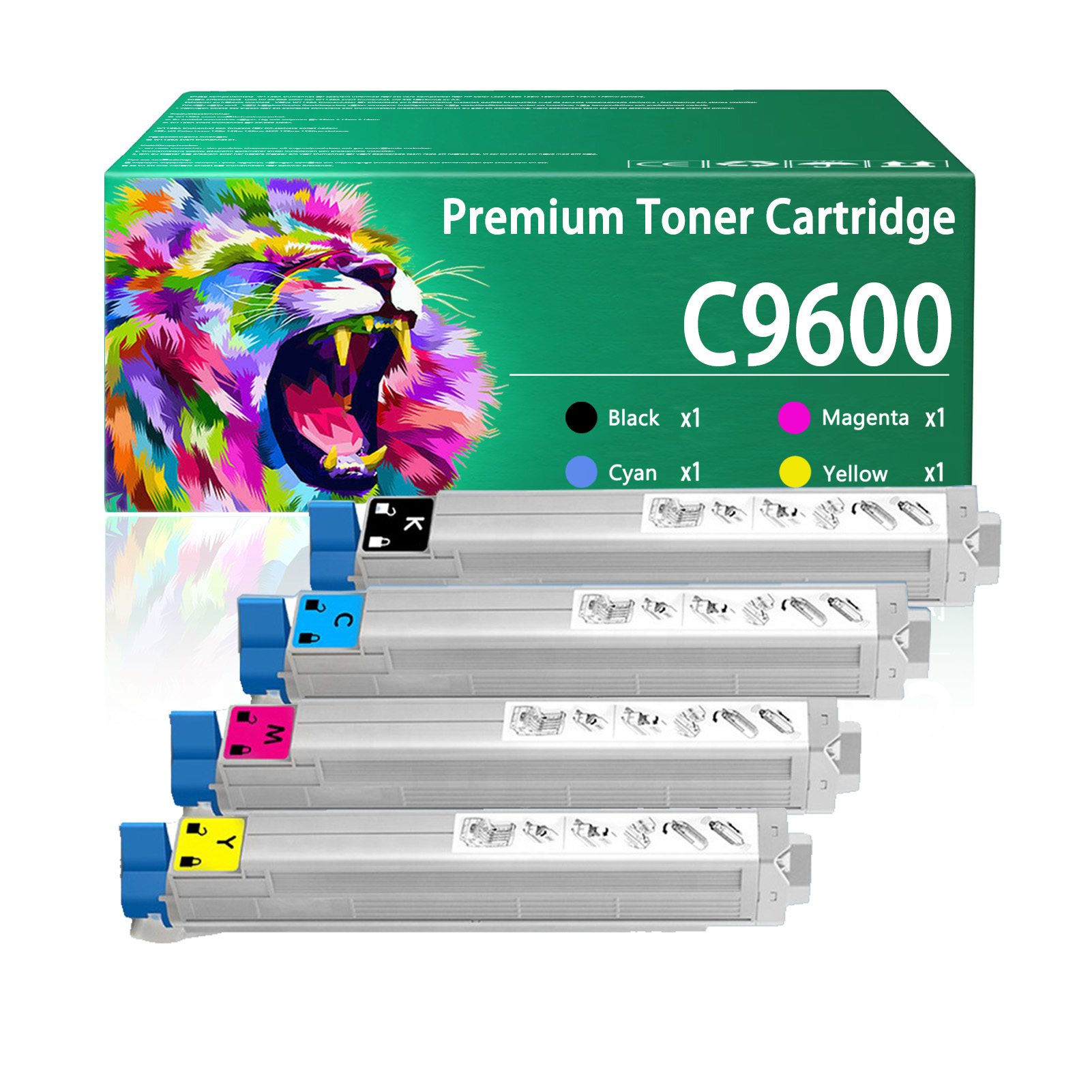 For OKI C9600 42918904 42918903 42918902 42918901 Toner Cartridge Work For OKI C9600 C9600n C9600hdn C9600hn C9800 C9800hdn C9800hn Printers