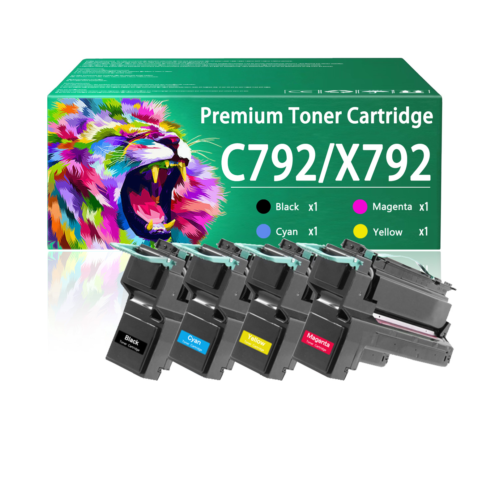 For Lexmark C792 X792 C792A1KG C792A1CG C792A1MG C792A1YG Toner Cartridge Work For Lexmark C792 X792 C792de C792dhe C792dte C792e X792de X792dte X792dtfe X792dtme X792dtpe X792dtse Printers