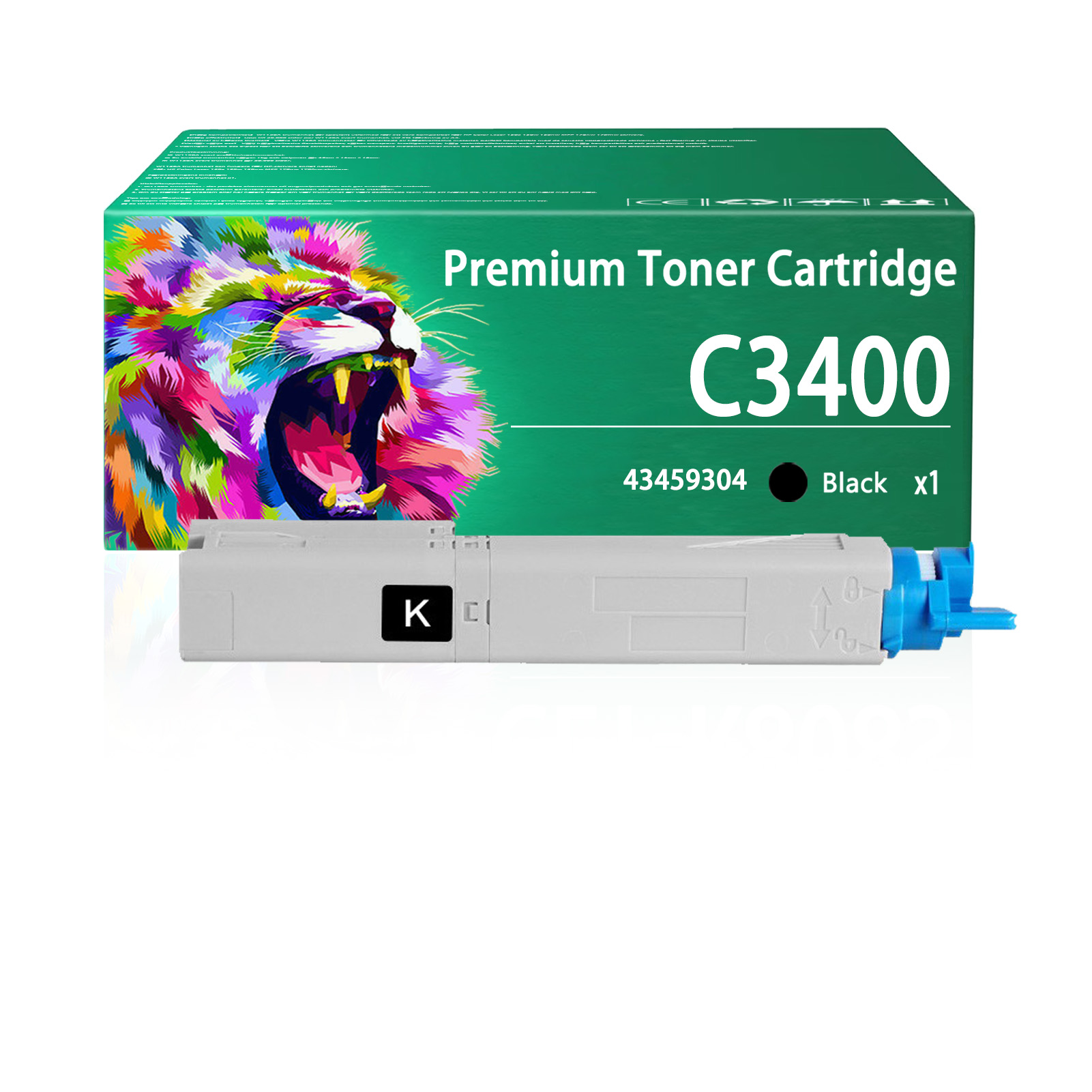 For OKI C3400 43459304 43459303 43459302 43459301 Toner Cartridge Work For OKI C3300 C3300n C3400 C3400n C3450n C3600 C3600n Printers