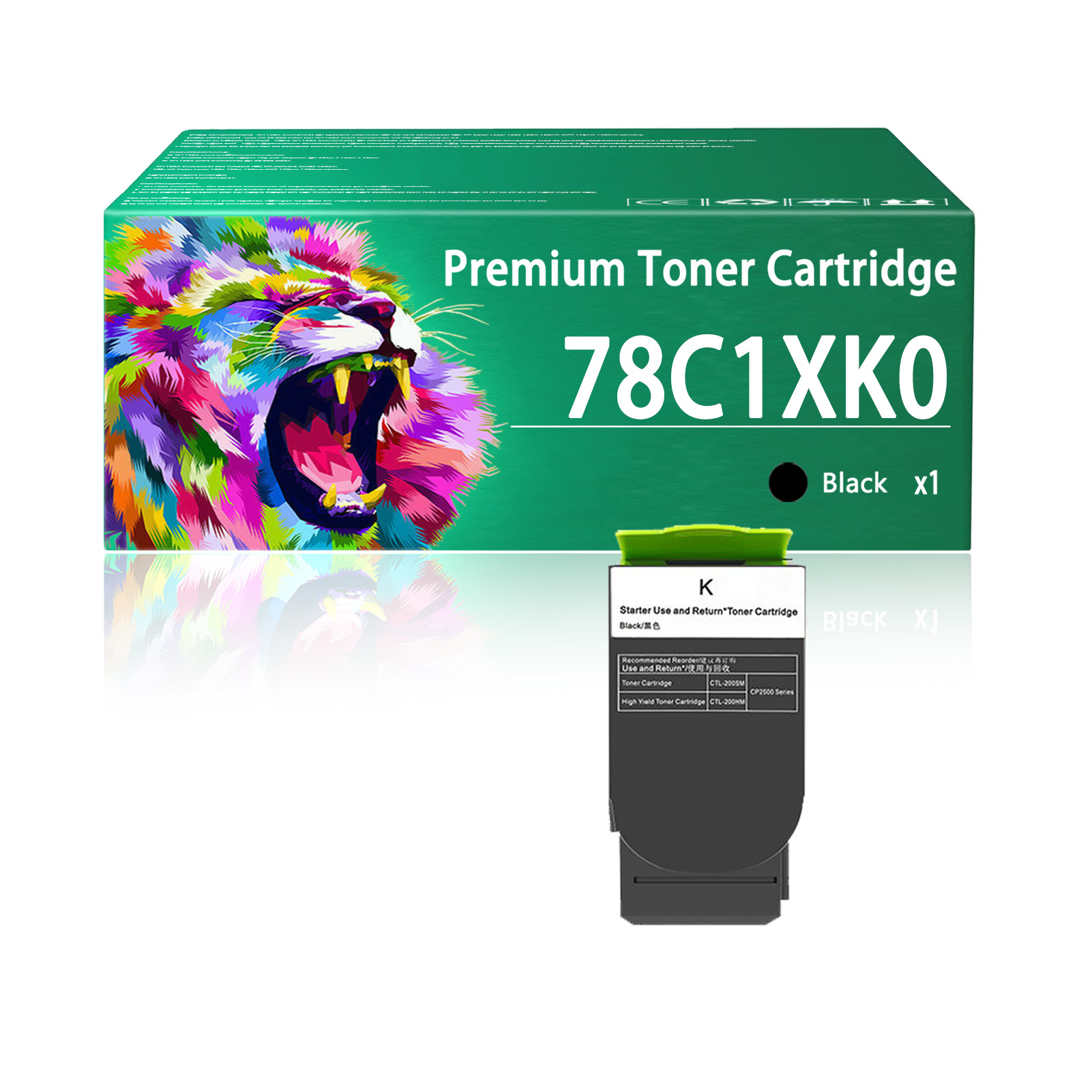 For Lexmark 78C1X 78C1XK0 78C1XC0 78C1XM0 78C1XY0 Toner Cartridge Work For Lexmark CS421 CS521 CS622 CX421 CX522 CX622 CX625 CS421dn CS521dn CS622de CX421adn CX522ade CX622de CX622ade CX625ade CX625adhe Printers