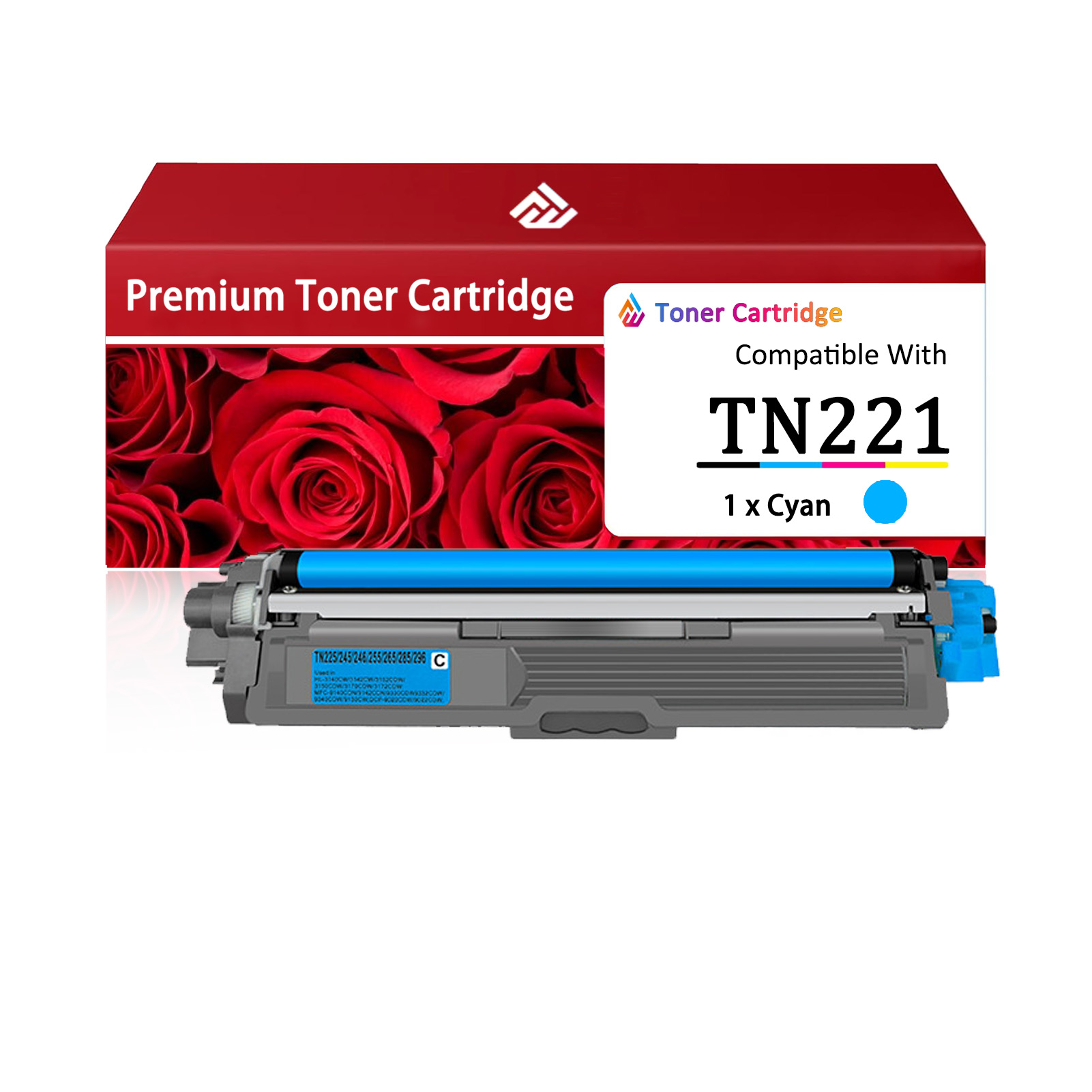 For TN221 Toner Cartridge Work For Brother HL-L3210CW HL-L3230CDW HL-L3270CDW DCP-L3510CDW DCP-L3550CDW MFC-L3710CW MFC-L3730CDN MFC-L3750CDW MFC-L3770CDW Printers