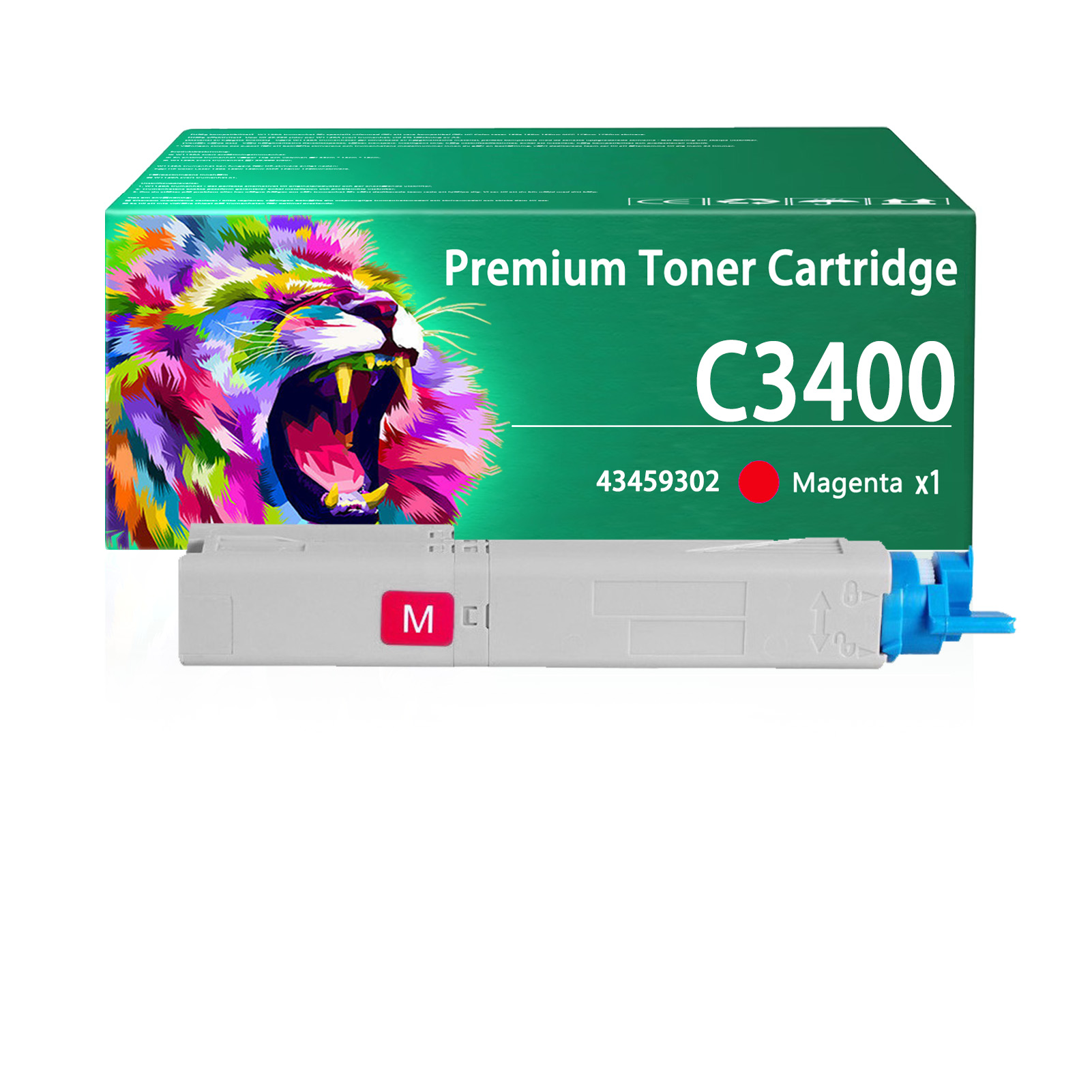 For OKI C3400 43459304 43459303 43459302 43459301 Toner Cartridge Work For OKI C3300 C3300n C3400 C3400n C3450n C3600 C3600n Printers