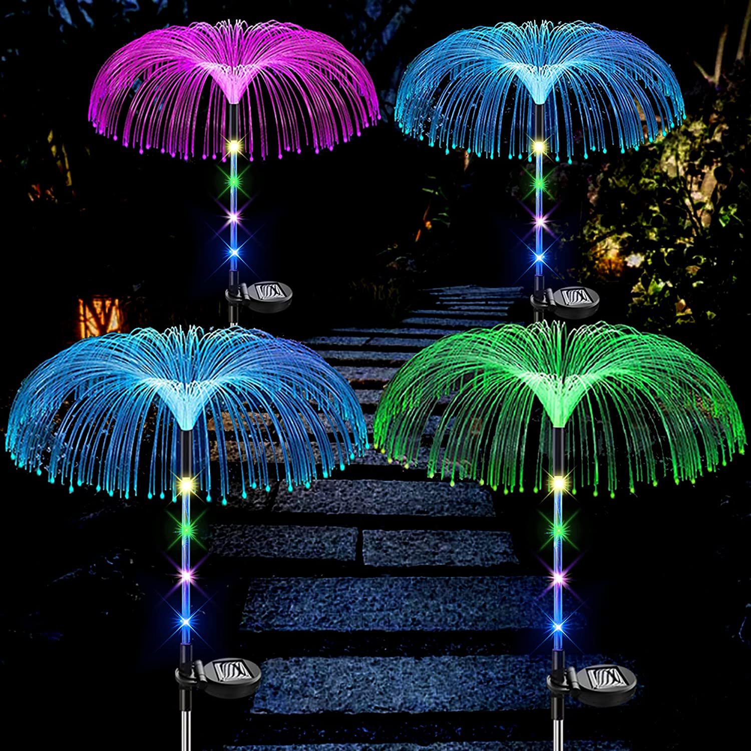 🎄Solar Garden Changing Jellyfish Lights