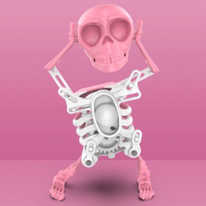 Clockwork Dancing Skull Toy