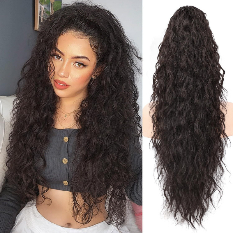 💜Curly Wavy Frizzy Hair Extension with Ponytail