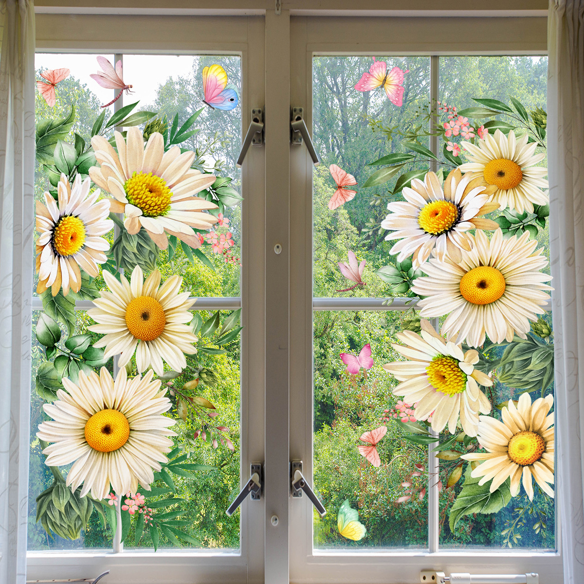 ✨LAST DAY: 50% OFF! - 💐Colorful Floral Bouquet Window Sticker🖼️(Cut to size freely)