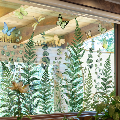 ✨LAST DAY: 50% OFF! - 💐Colorful Floral Bouquet Window Sticker🖼️(Cut to size freely)