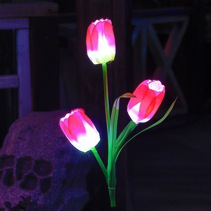 OUTDOOR SOLAR FLOWER LIGHTS