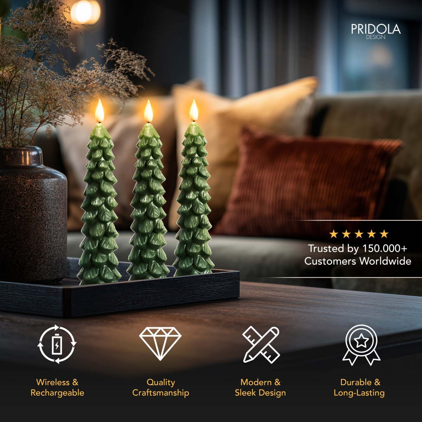 🏆 50K+ SOLD! 🎄-Christmas Tree Candles