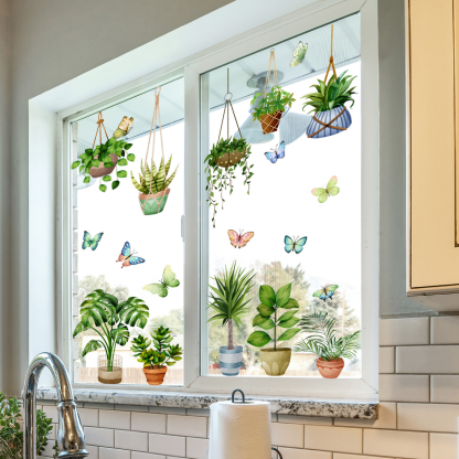 ✨LAST DAY: 50% OFF! - 💐Colorful Floral Bouquet Window Sticker🖼️(Cut to size freely)