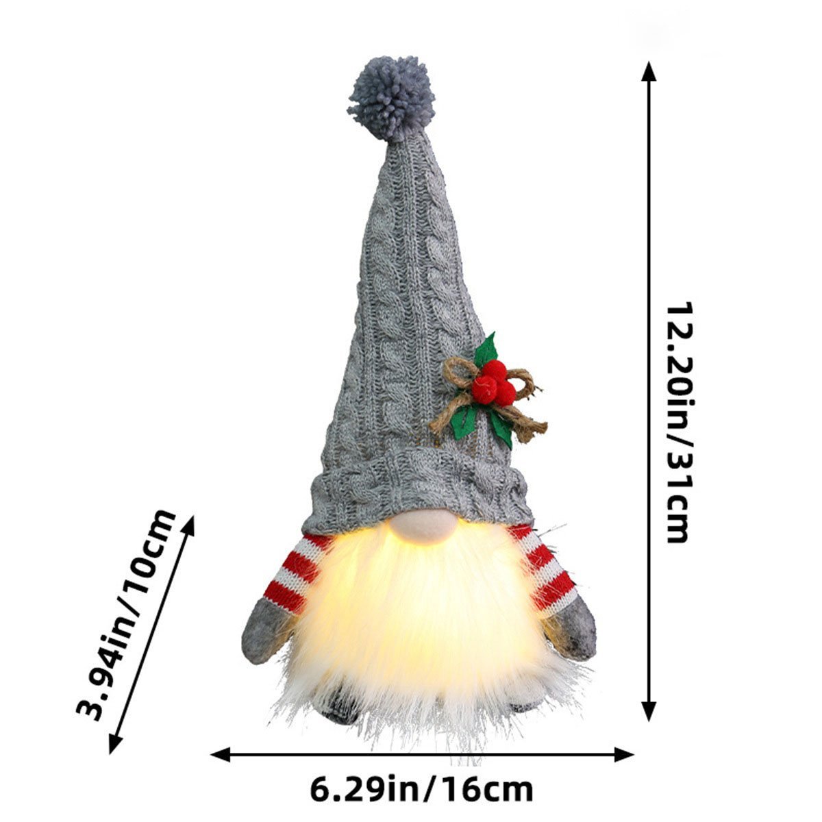 Glowing Christmas Plush Dwarf