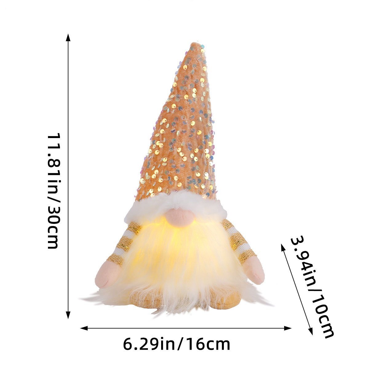 Glowing Christmas Plush Dwarf