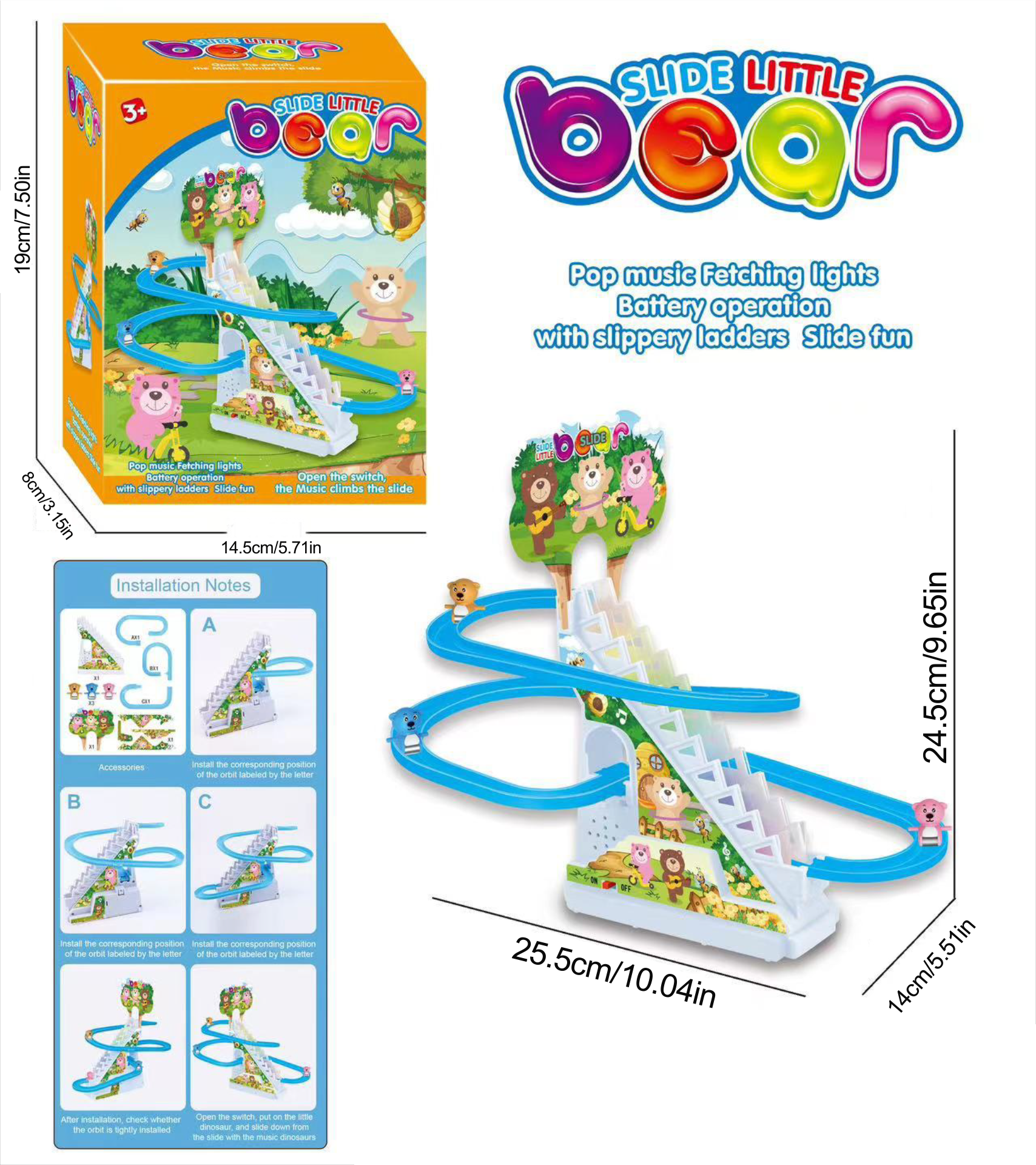 Stair Climbing Ducklings Race Track Set