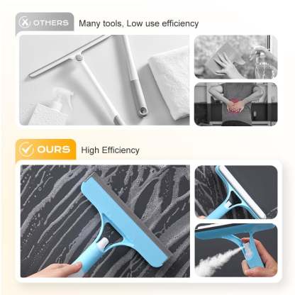 3-in-1 Window Cleaning Tool with Spray