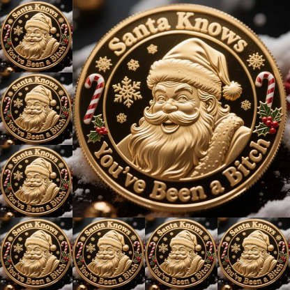 🎅Santa Knows You've Been a Bitch Coin – Funny Christmas Gift