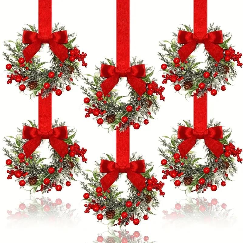Mini Christmas Wreaths for Cabinets—Maximum Holiday Magic