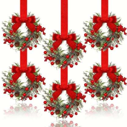 Mini Christmas Wreaths for Cabinets—Maximum Holiday Magic