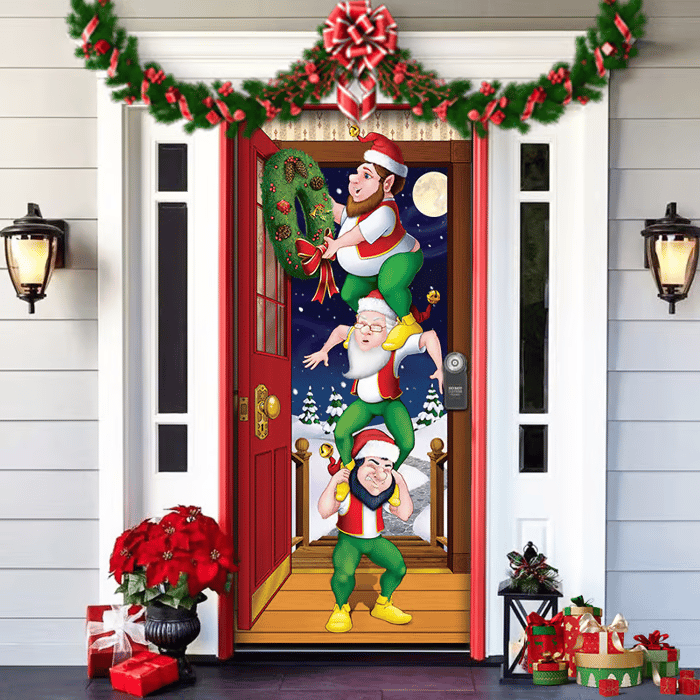  50% OFF🌟2025 Christmas and Halloween front door decoration