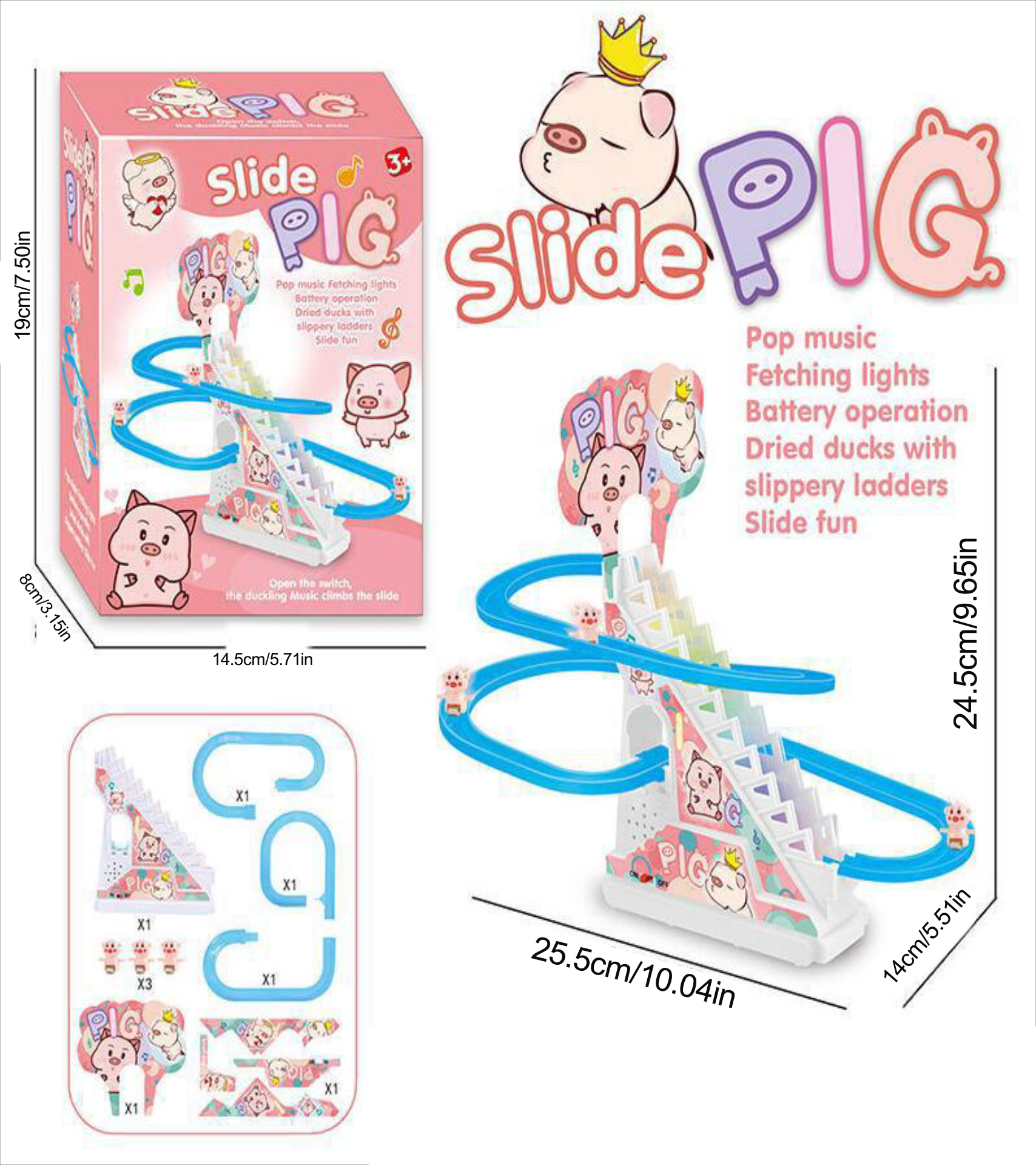 Stair Climbing Ducklings Race Track Set