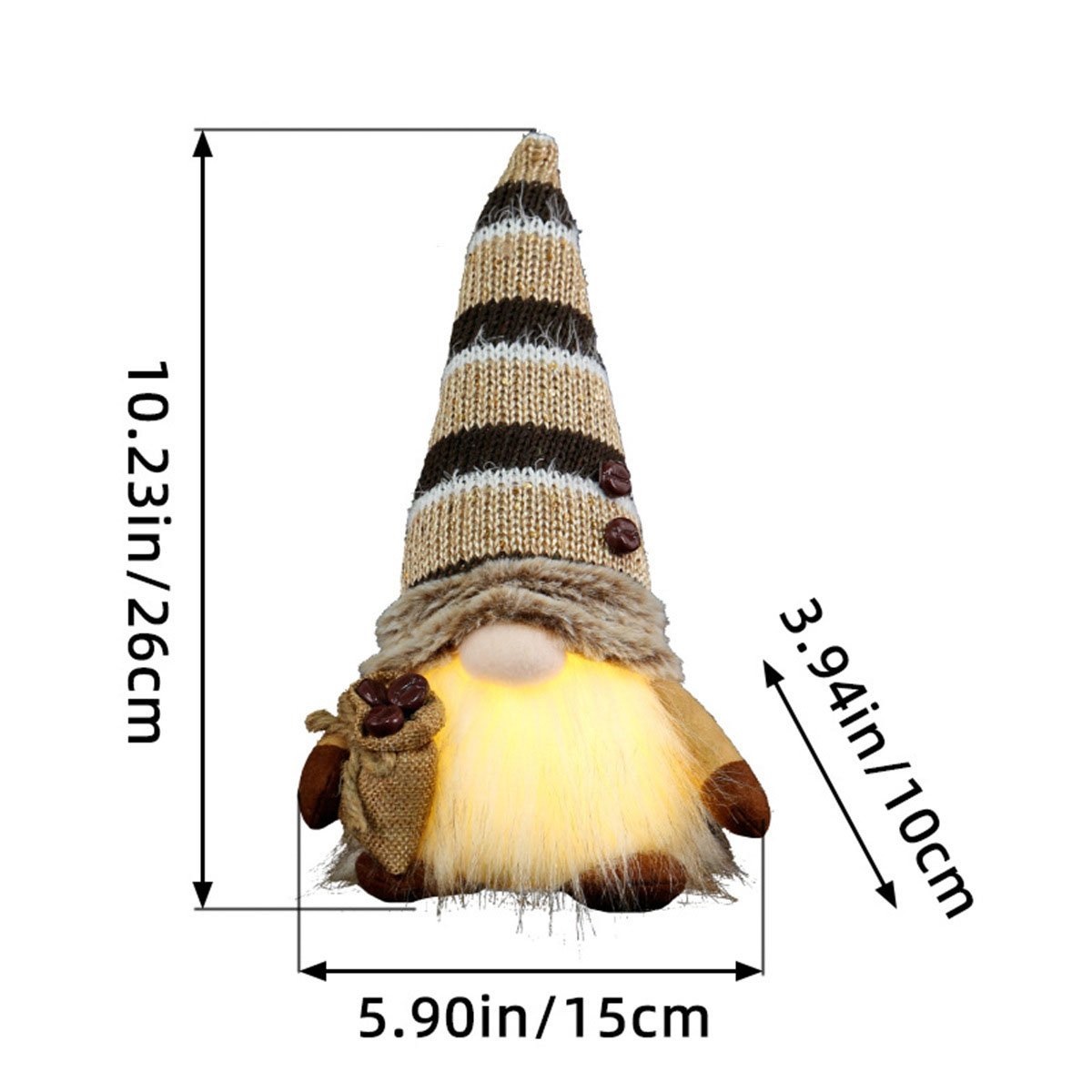 Glowing Christmas Plush Dwarf