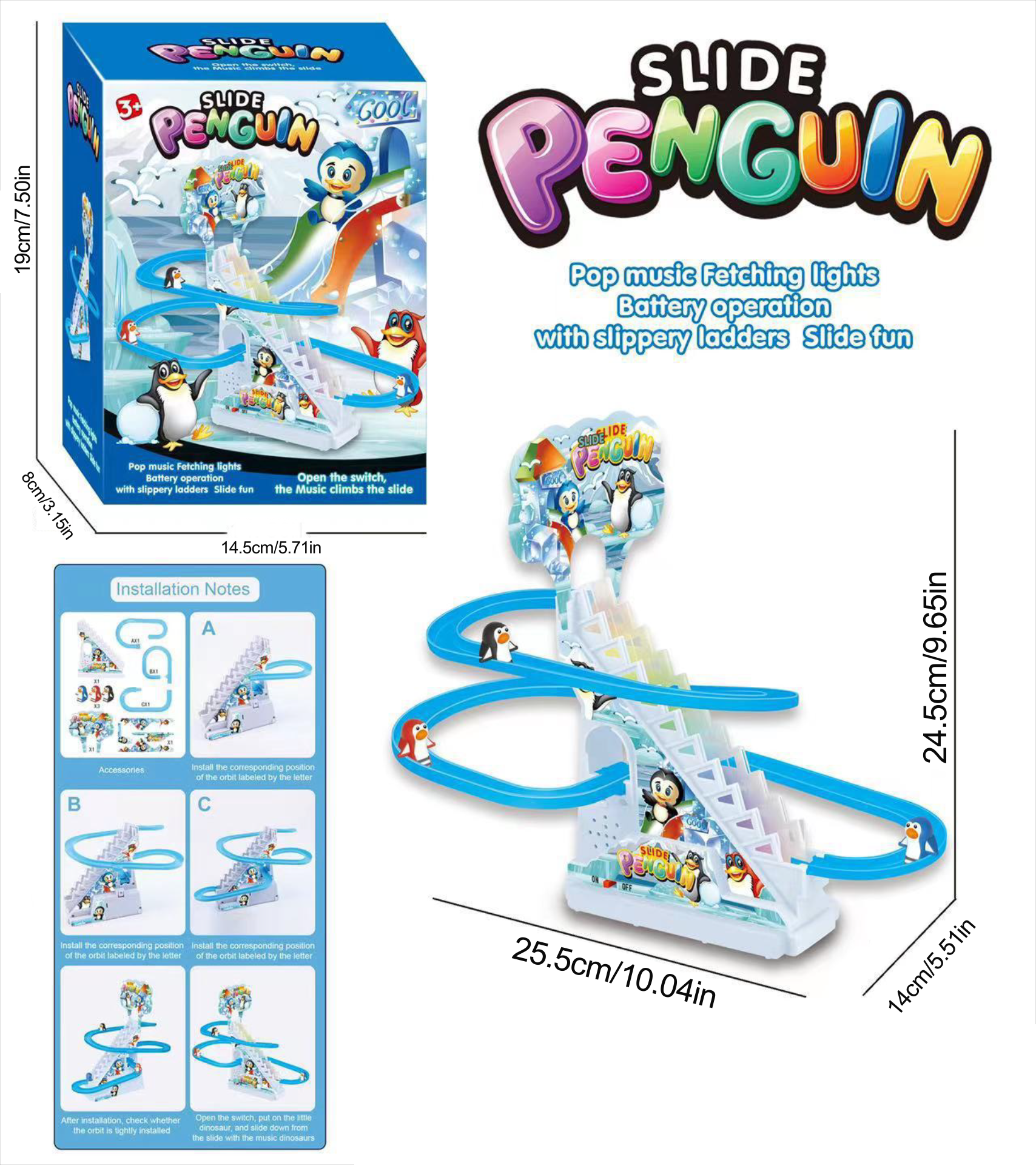 Stair Climbing Ducklings Race Track Set