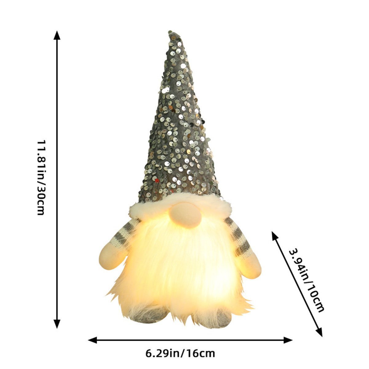 Glowing Christmas Plush Dwarf