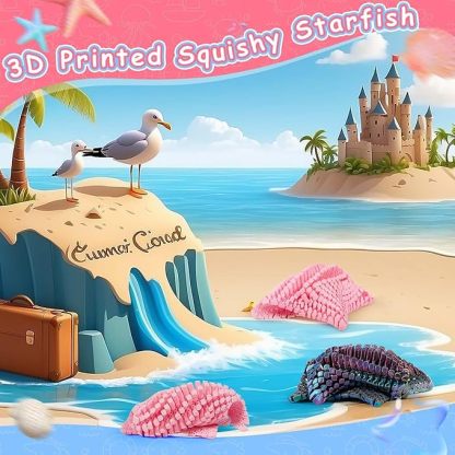 Stress Relief 3D Printed Starfish Toy and Ornaments
