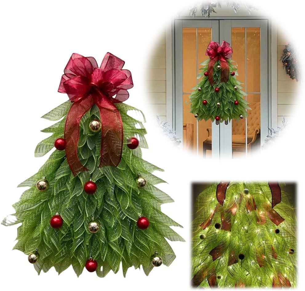 Handmade Christmas Tree Wreath For Front Door
