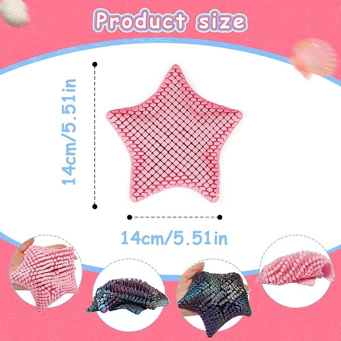 Stress Relief 3D Printed Starfish Toy and Ornaments