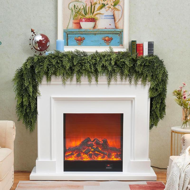 🎄Lush Artificial Cedar Garlands – Real Touch Winter Greenery