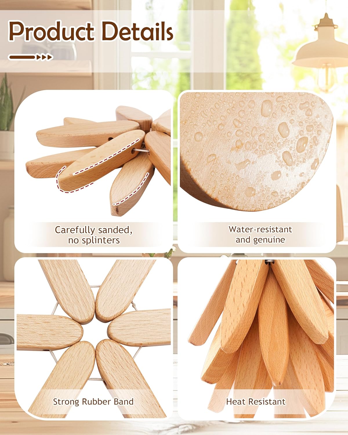 Walnut Wood Creative Heat Insulation Mat