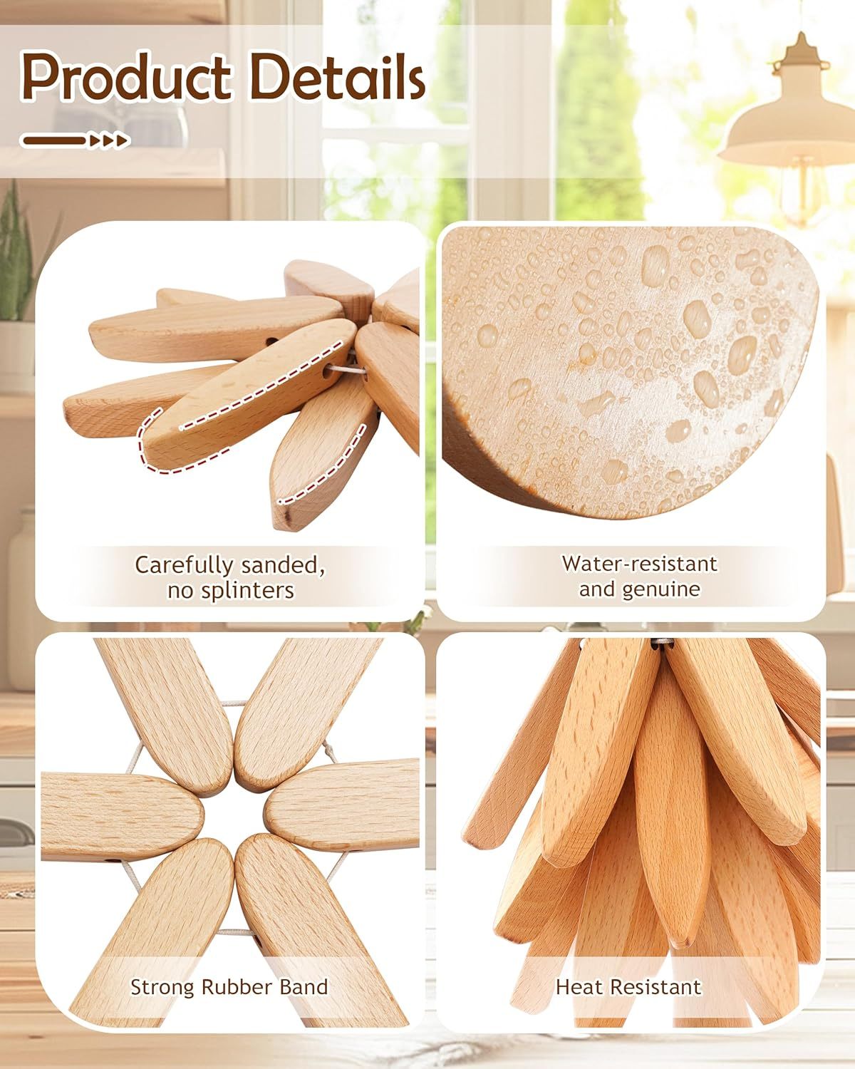 Walnut Wood Creative Heat Insulation Mat