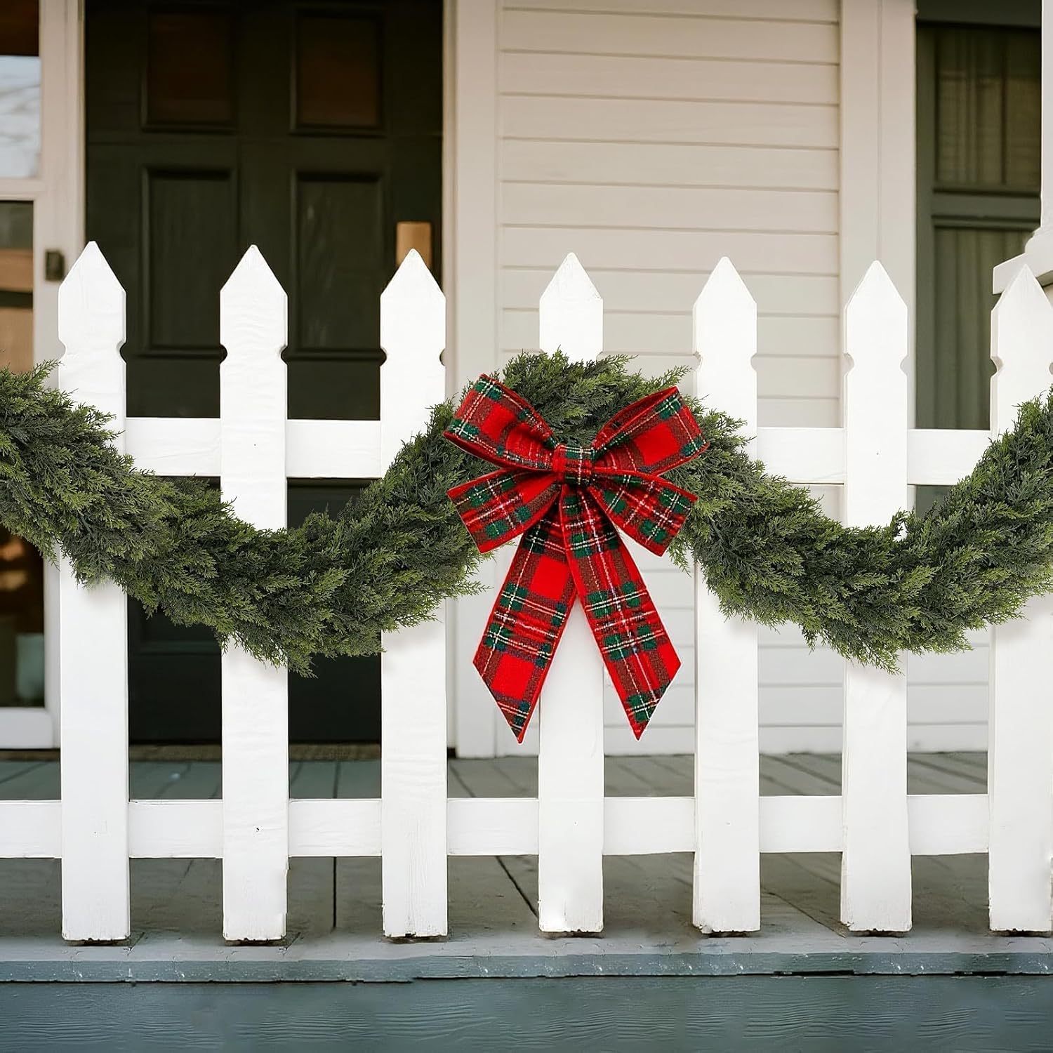 🎄Lush Artificial Cedar Garlands – Real Touch Winter Greenery